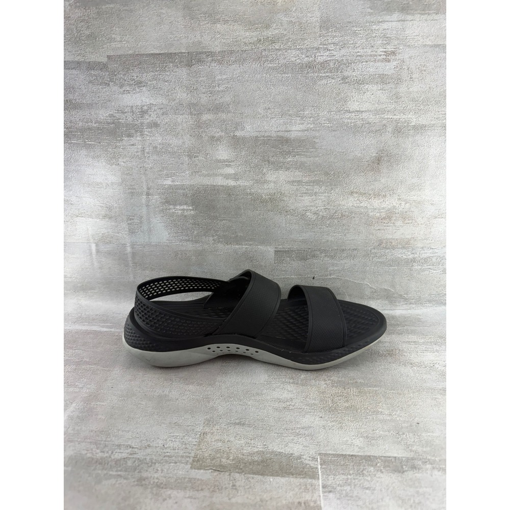 Crocs LiteRide 360 Sandals Women Sz 7 Black Grey Comfort Strappy 206711 - Picture 8 of 11